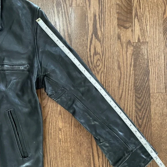 Mens vintage US sheepskin leather jacket